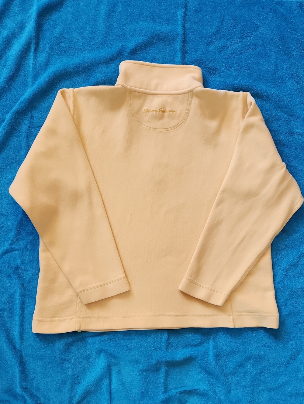 Tommy Bahama Women's Aruba Half-Zip Size XL Yellow - Picture 6 of 7